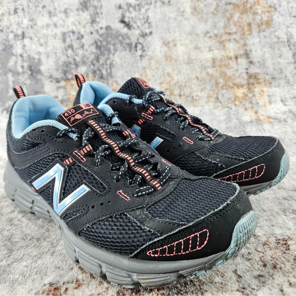 New Balance 430 v1 Trail Running Shoes Women 8B Black Blue Pink WT430LB1 Sneaker